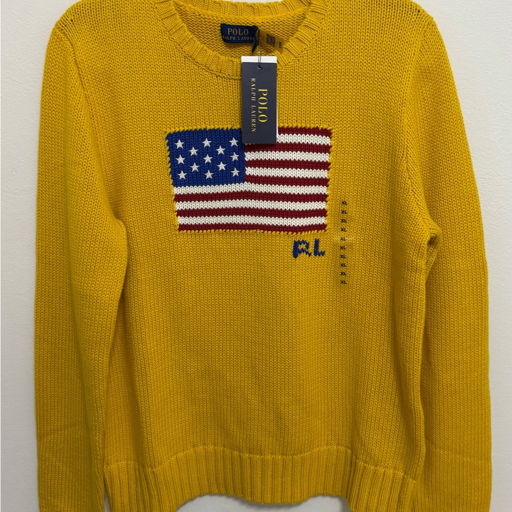Polo Ralph Lauren Yellow  Flag sweater Design